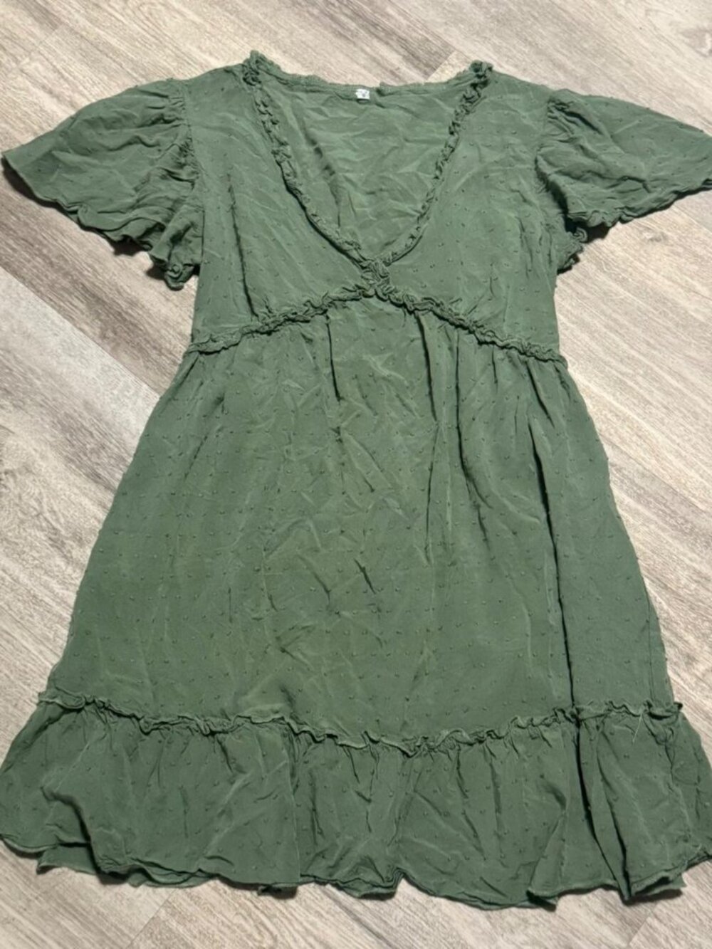 Green Swiss Dot Dress